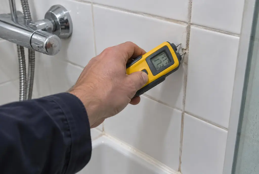 Lekdetectie Zaltbommel – vochtmeter op badkamertegels bij de douche
